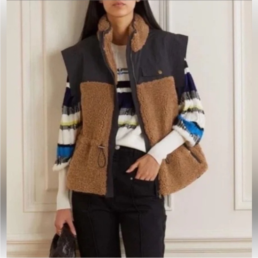 Ulla Johnson Black and Tan Vest